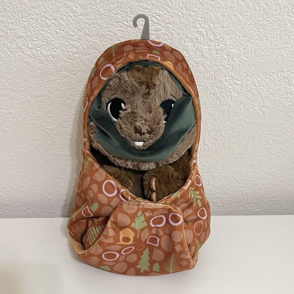 Disney Parks Star Wars Baby Ewok in Blanket Pouch Plush